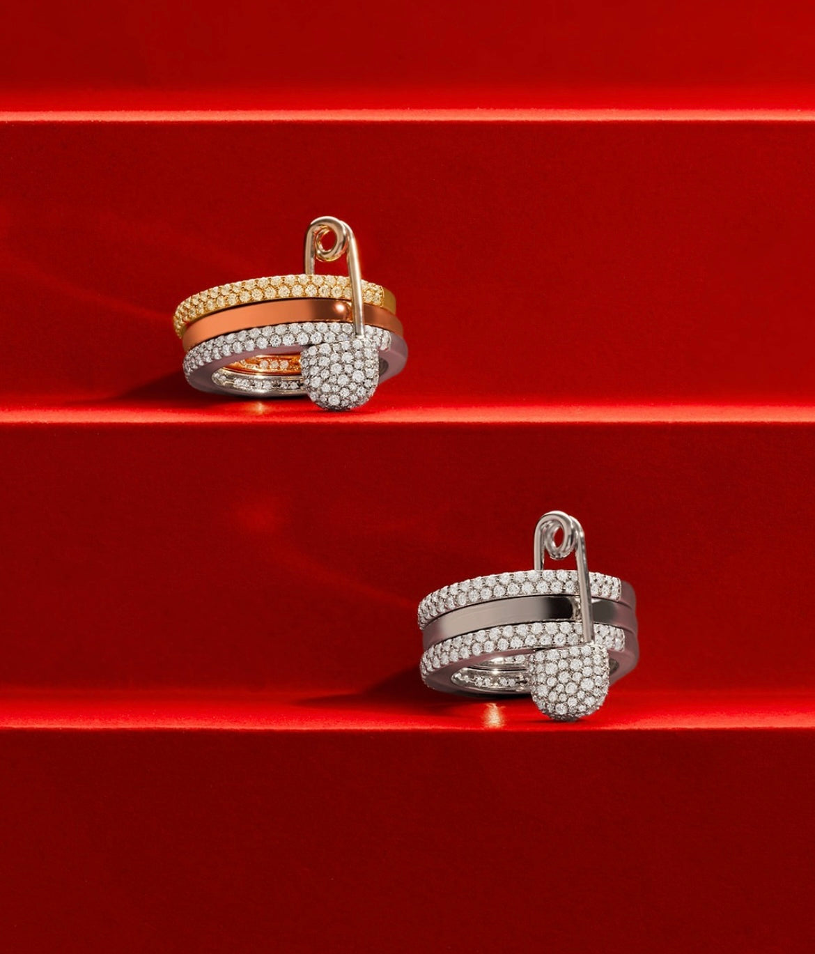 Multicolour pin ring