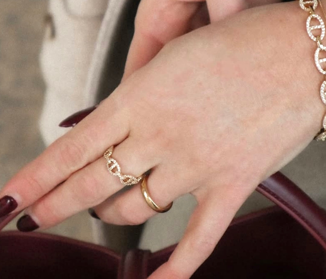 gold chain ring