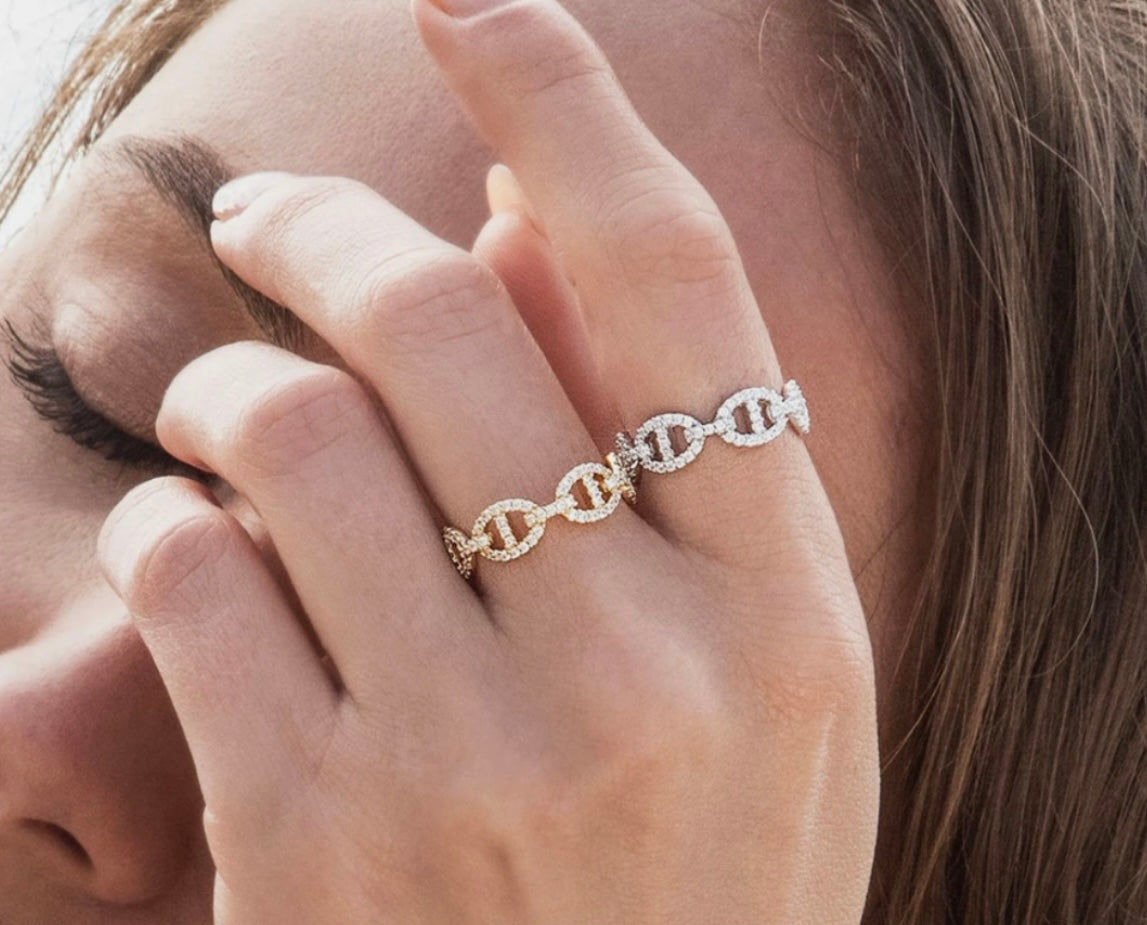 gold chain ring