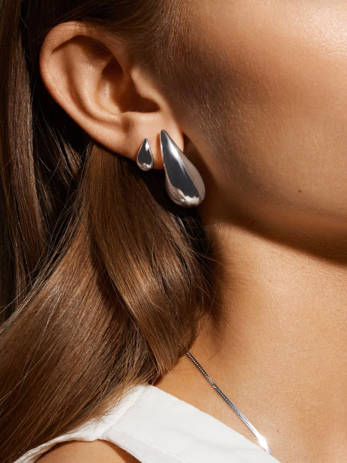 silver teardrop