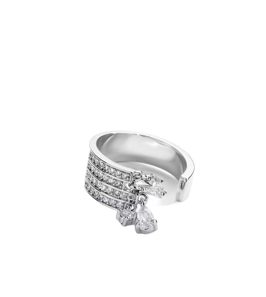 Silver cliff ring