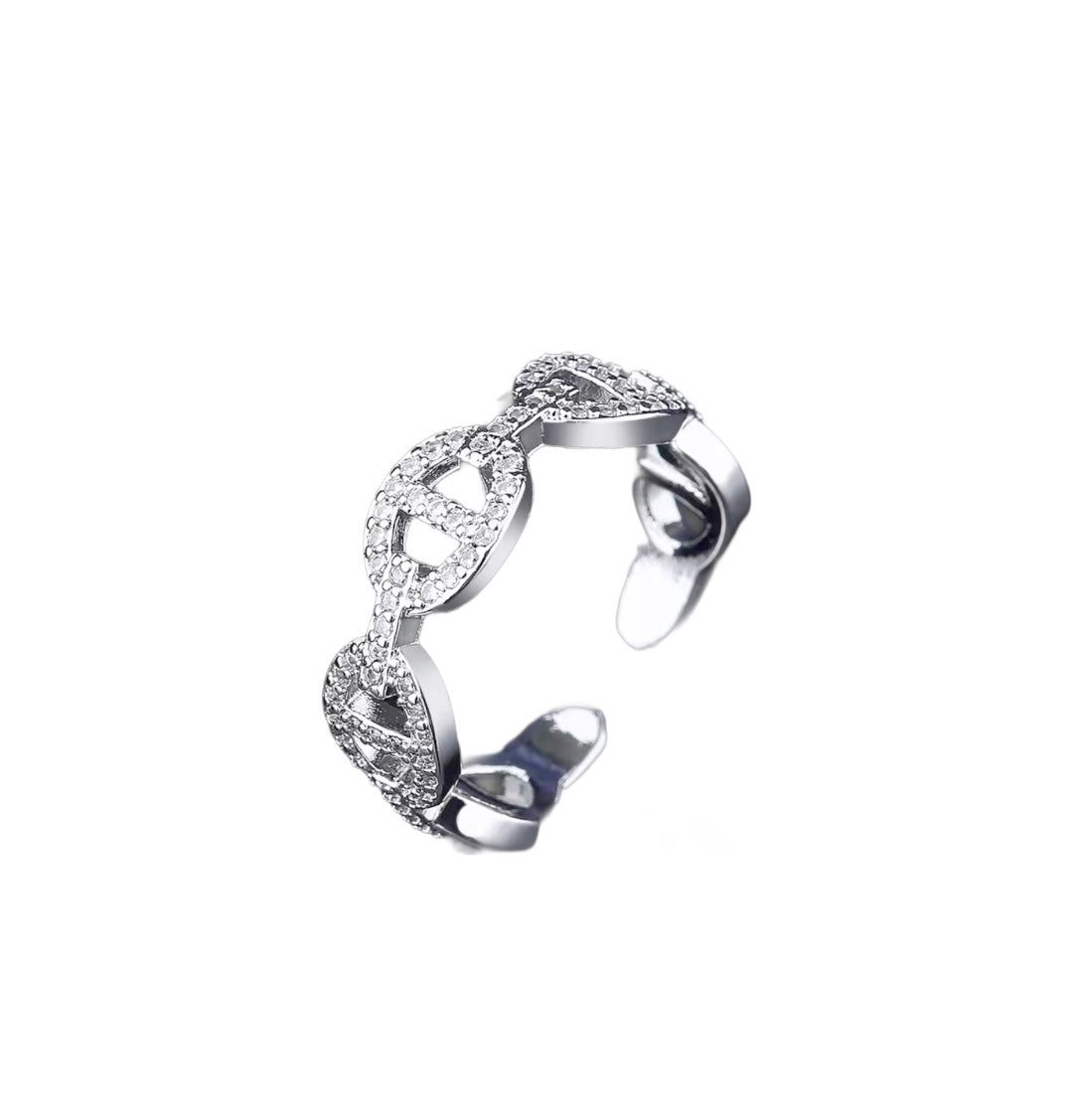silver chains ring