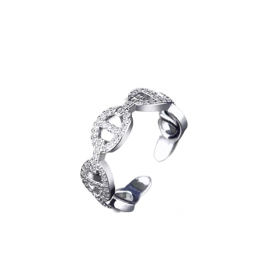 silver chains ring