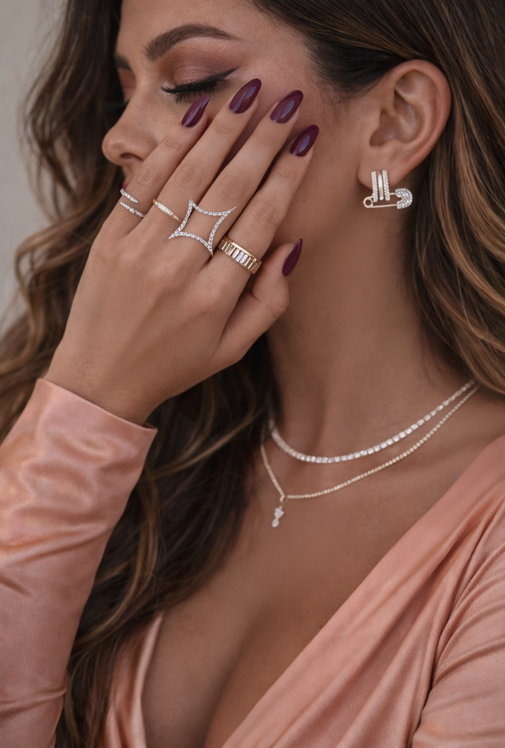 silver pin earrings